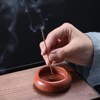 Buddha Gift Mini Ebony Wood Rosewood Meditation Healing Stick Incense Burner Decoration