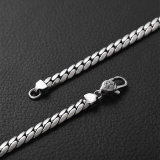 Buddha Gift Double Dorje Vajra Strength Punk Copper Chain Bracelet Necklace