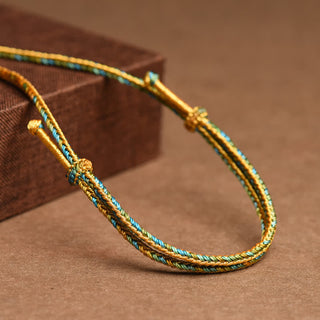 Buddha Gift Colorful String Copper Wealth Necklace Pendant