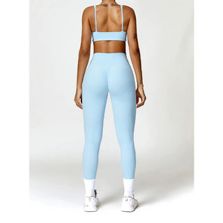 Buddha Gift Gym Sports Yoga Backless Bra Crop Tank Top Shorts