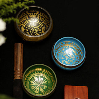 Buddha Gift Tibetan Meditation Sound Bowl Handcrafted for Healing and Mindfulness Support Protection Singing Bowl Set