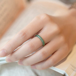 Buddha Gift Natural Jade Prosperity Abundance Ring
