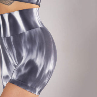 Buddha Gift 2Pcs Tie Dye Print Seamless Crop Top Bra Shorts Sports Fitness Gym Yoga Outfits
