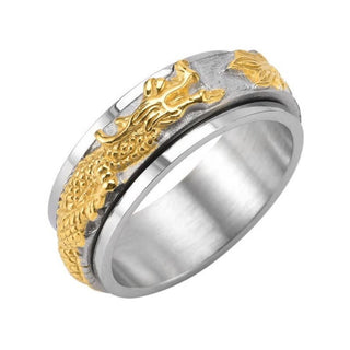 Buddha Gift Dragon Titanium Steel Stimulation Rotatable Ring (Extra 30% Off | USE CODE: FS30)