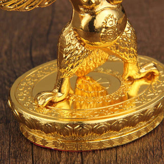 Buddha Gift Tibetan Gold Garuda Bird Alloy Protection Home Decoration