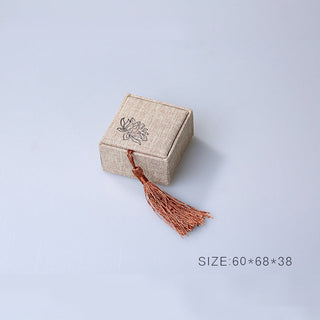Buddha Gift Lotus Pattern Jewelry Storage Box Gift Box Tassels
