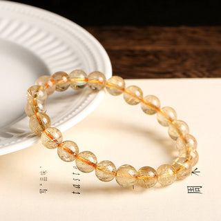 Buddha Gift Natural Citrine Blessing Protection Bracelet