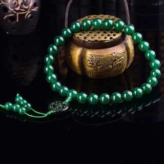 Buddha Gift Natural Green Agate Wrist Mala Manifestation Pocket Mala Car Decoration