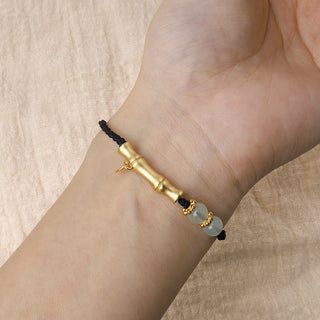 Buddha Gift Bamboo Design Luck Strength Braided Bracelet