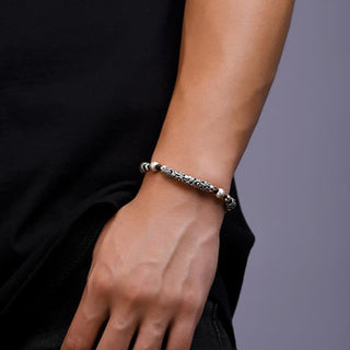 Buddha Gift Tibet Handmade Copper 999 Sterling Silver Auspicious Cloud Wealth String Bracelet