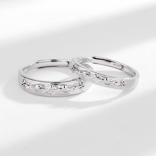 Buddha Gift 925 Sterling Silver PiXiu Balance Adjustable Couple Ring