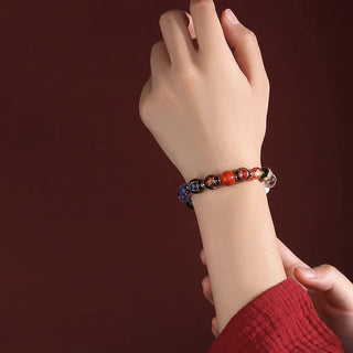 Buddha Gift Tibetan Colorful Incense Ash Liuli Glass Bead Om Mani Padme Hum Dorje Vajra 18 Beads Wrist Mala