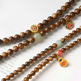 Buddha Gift Tibetan Rosewood Protection Calm Bracelet Mala