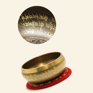 Buddha Gift Tibetan Sound Bowl Handcrafted for Yoga Mindfulness and Meditation Singing Bowl Set