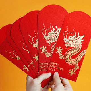 Buddha Gift 6Pcs Chinese Red Envelope Year of the Dragon Lucky Money Envelopes 2024 Chinese New Year Dragon Year Envelope