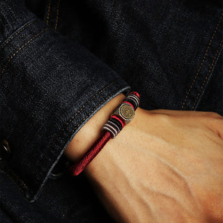 Buddha Gift 925 Sterling Silver Perfect Knot King Kong Knot Faith Strength Bracelet