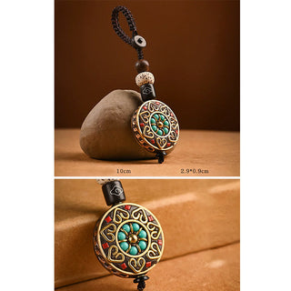 Buddha Gift Tibetan Om Mani Padme Hum Bodhi Seed Peace Key Chain