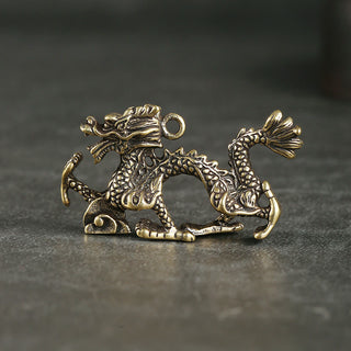 Buddha Gift Year Of The Dragon Mini Brass Dragon Luck Protection Home Decoration