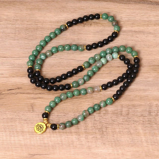 Buddha Gift 108 Beads Natural Agate Mala Healing Bracelet
