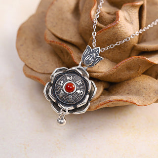 Buddha Gift 925 Sterling Silver Om Mani Padme Hum Lotus Peace Necklace Pendant Earrings