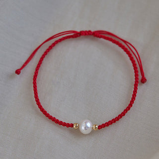Buddha Gift Natural Pearl Bead Luck Braid String Bracelet