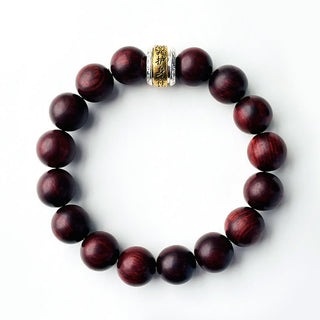 Buddha Gift Small Leaf Red Sandalwood Amulet Protection Bracelet