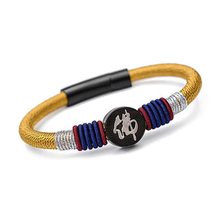 Buddha Gift Buddha Character Ebony Handcrafted Rope Bracelet