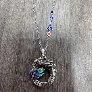 Buddha Gift Tibetan Copper Dragon Strength Necklace