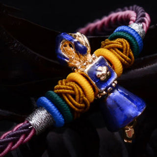 Buddha Gift Tibetan Handmade Dorje Vajra Strength Eight Threads String Bracelet