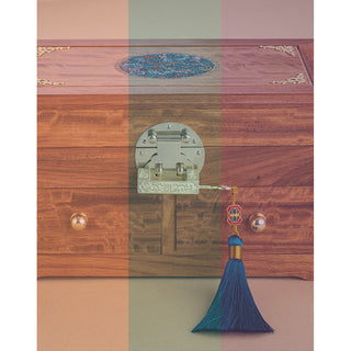 Buddha Gift Antique Handmade Rosewood Jewelry Storage Box Lockable Large Double Layer Flower Wooden Gift Organizer Box