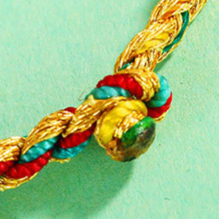Buddha Gift Handmade Multicolored Dragon Scale Pattern Braid String Bracelet