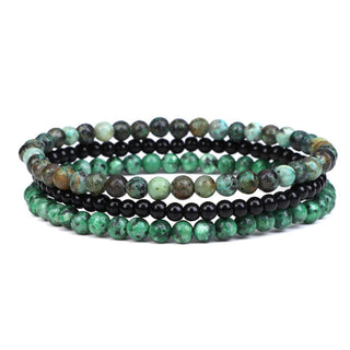 Buddha Gift 3Pcs Natural Crystal Stone Inner Peace Spiritual Bracelet