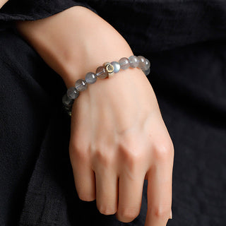Buddha Gift 12 Chinese Zodiac Moonstone Calm Love Bracelet