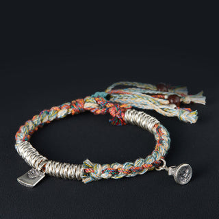 Buddha Gift 925 Sterling Silver Handmade Protection Multiple Strands Bracelet