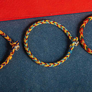 Buddha Gift "May you be safe and sound all year round" Lucky Multicolored Bracelet