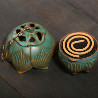 Buddha Gift Lotus Meditation Hanging Incense Burner Decoration