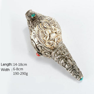 Buddha Gift Tibetan Handmade Engraved Shankha Buddha Conch Shell Wealth Positive Decoration