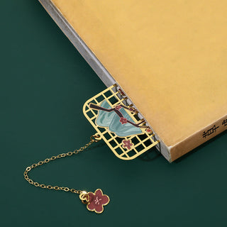Buddha Gift Elk Koi Fish Crane Nine Tailed Fox Metal Brass Hollow Bookmark