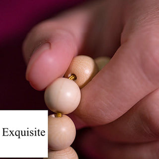 Buddha Gift Natural Abelia Biflora Wood Blessing Wrist Mala