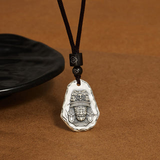 Buddha Gift 999 Sterling Silver Ksitigarbha Buddha Zakiram Goddess Necklace Pendant