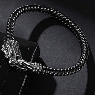 Buddha Gift Dragon Titanium Steel Protection Luck Bracelet