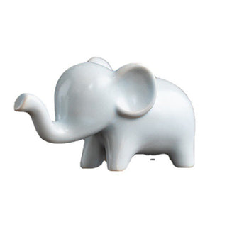 Buddha Gift Small Ceramic Elephant Home Tea Pet Figurine Desk Decoration