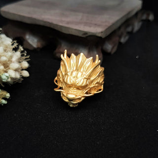 Buddha Gift Golden Dragon Luck Protection Ring