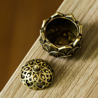 Buddha Gift Tibetan Mini Lotus Pattern Meditation Copper Incense Burner