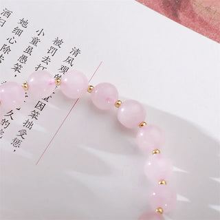 Buddha Gift Natural Pink Crystal Plum Blossom Love Bracelet