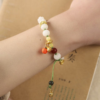 Buddha Gift Natural Bodhi Seed Lotus Pumpkin Bead Peace Harmony Bracelet
