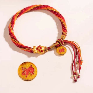 Buddha Gift Chinese Zodiac Handmade Koi Fish String Protection Reincarnation Knot Braid Bracelet