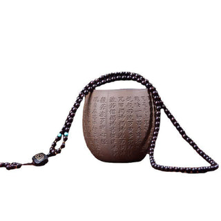 Buddha Gift 108 Mala Beads Tibetan Small Leaf Red Sandalwood Lotus Balance Bracelet