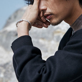 Buddha Gift Tibet Om Mani Padme Hum Engraved Focus Cuff Bracelet Bangle