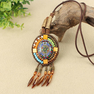 Buddha Gift Mandala Pattern Beads Creativity Necklace Pendant